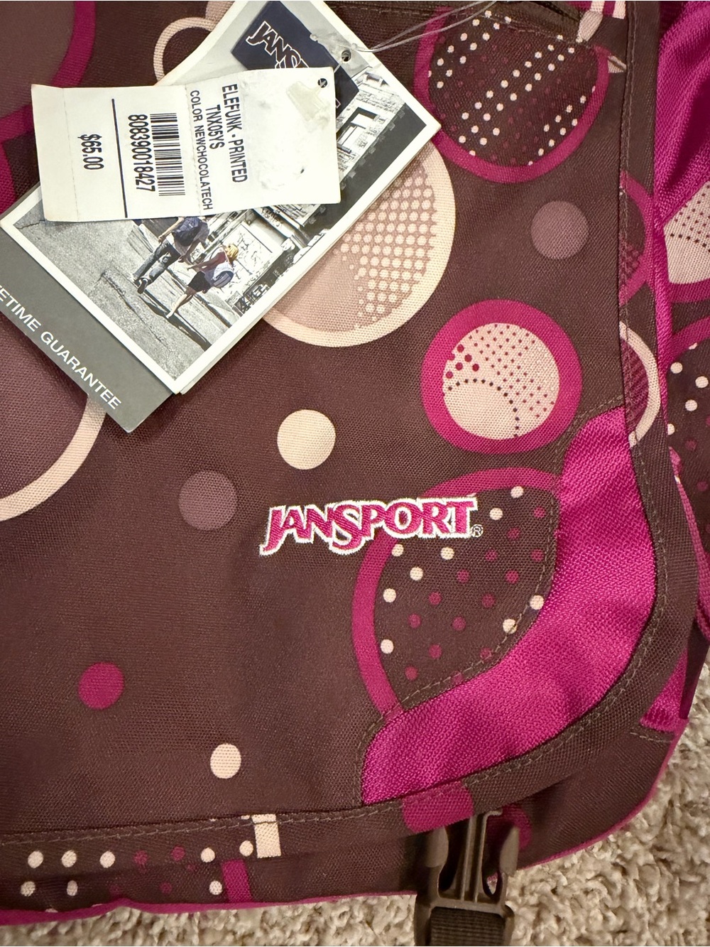 NEW With Tags Jansport Elefunk Large Computer Messenger Bag Laptop Backpack - Picture 3 of 6